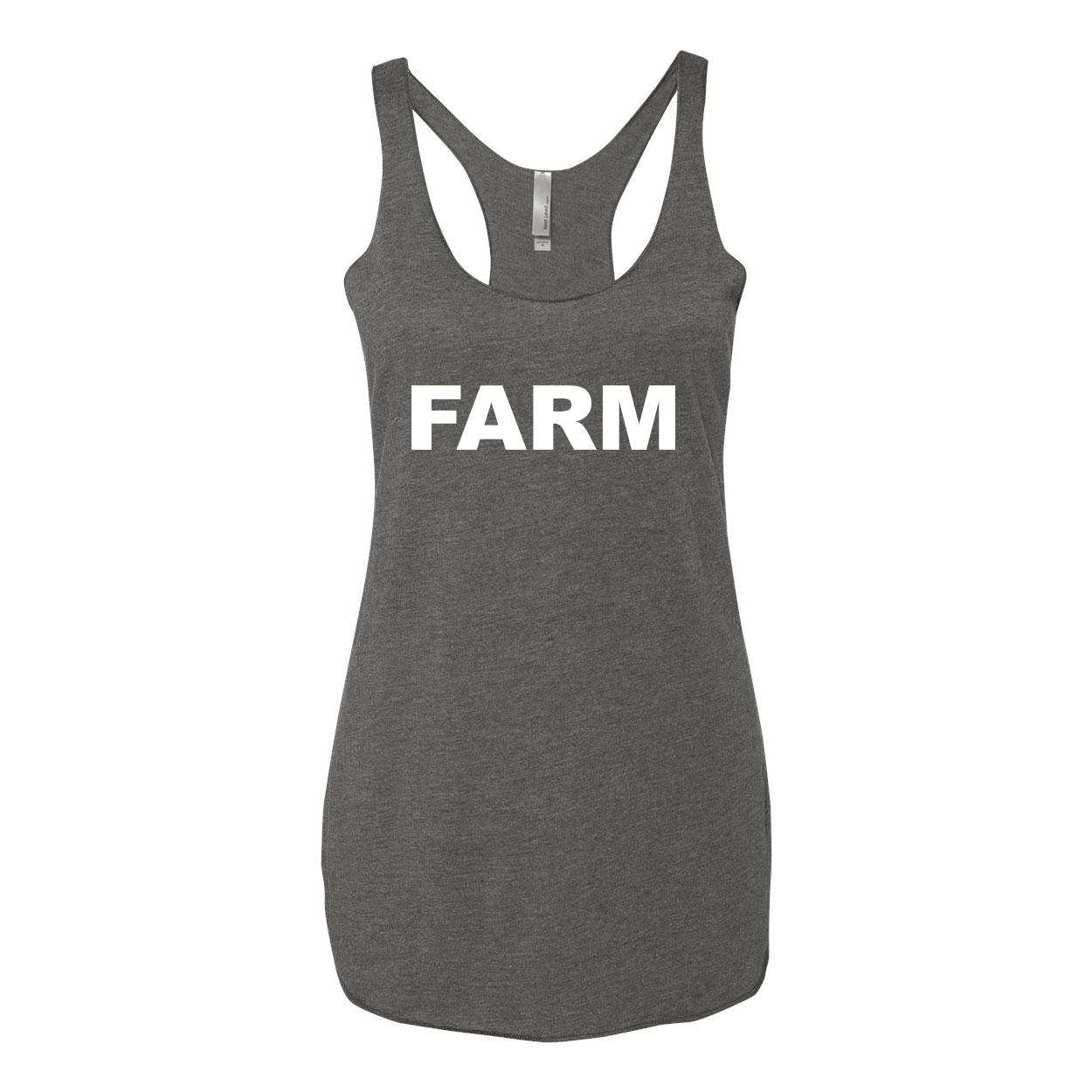Farm Brand Logo Classic Women's Ultra Thin Tank Top Premium Heather Gray