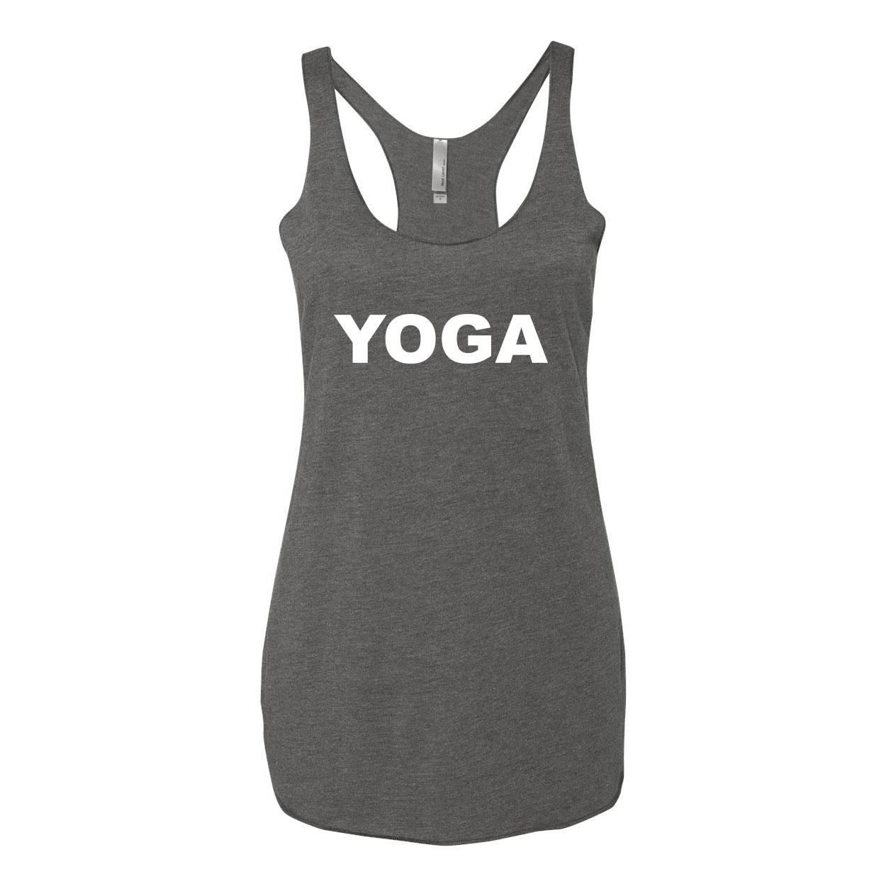 Yoga Brand Logo Classic Women's Ultra Thin Tank Top Premium Heather Gray 