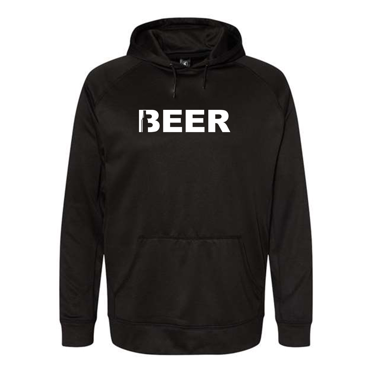 Beer Bottle Logo Classic Performance Raglan Pullover Sweatshirt Black