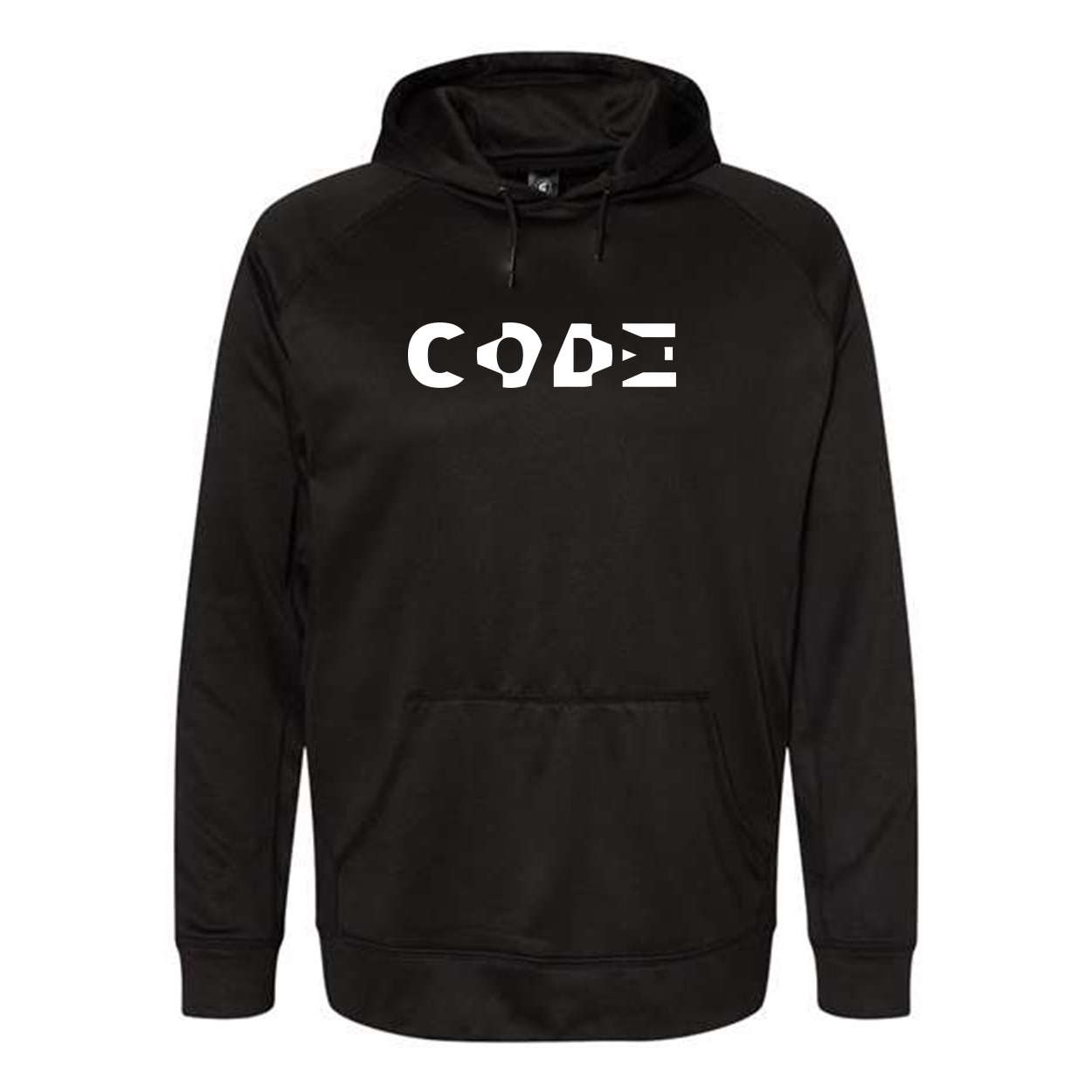 Code Tag Logo Classic Performance Raglan Pullover Sweatshirt Black