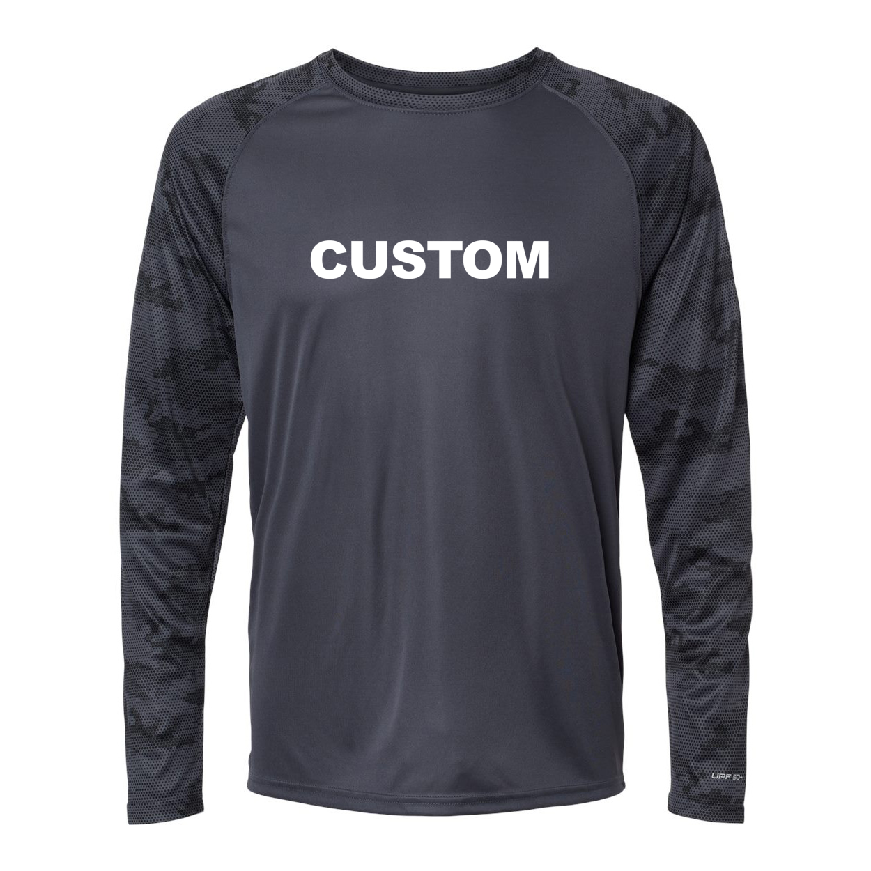 Custom Life Brand Logo Classic Camo Long Sleeve T-Shirt Graphite