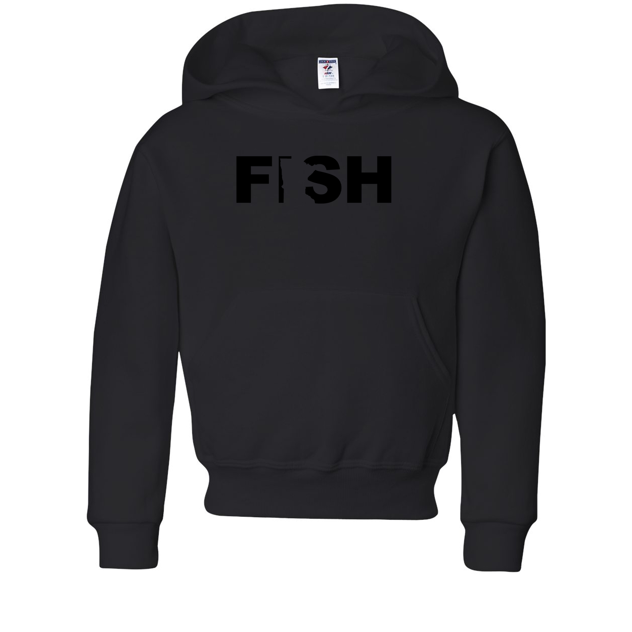 Fish Minnesota Classic Youth Sweatshirt Black (Black Logo)