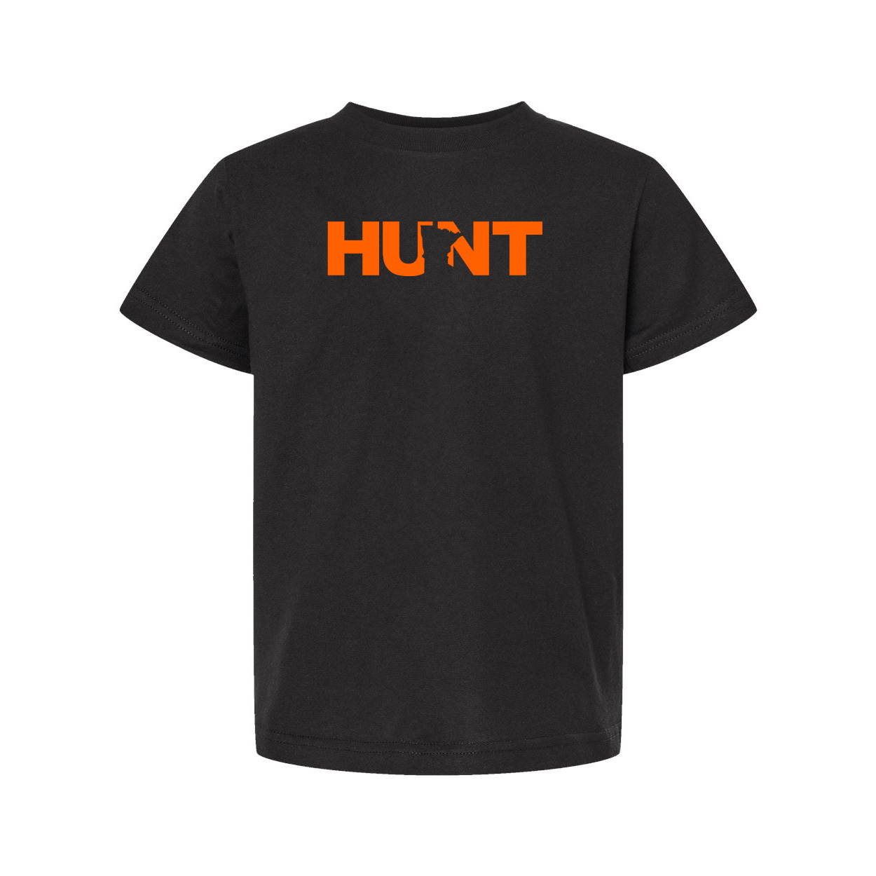 Hunt Minnesota Classic Youth T-Shirt Black (Orange Logo)