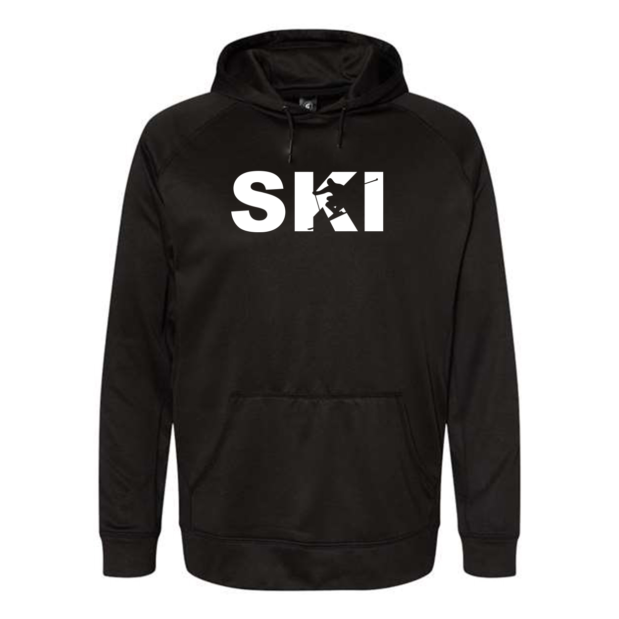 Ski Downhill Logo Classic Performance Raglan Pullover Sweatshirt Black