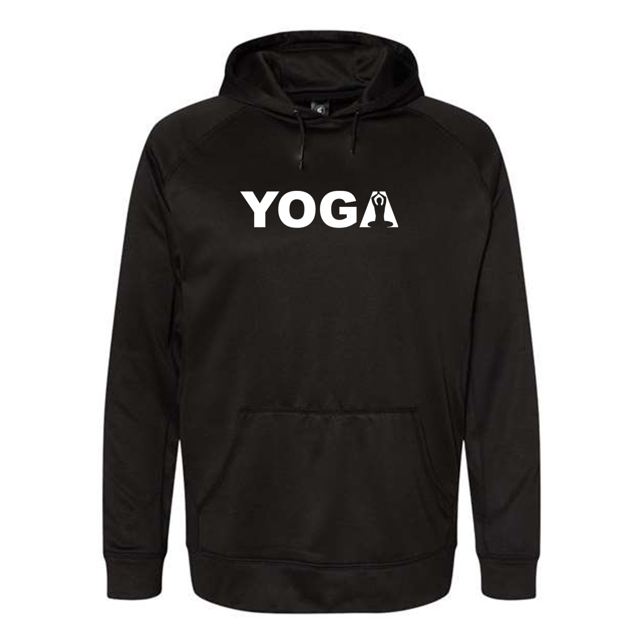 Yoga Meditation Logo Classic Performance Raglan Pullover Sweatshirt Black