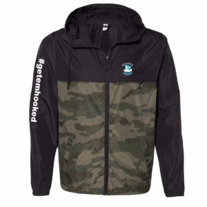 Future Anglers of Minnesota Night Out Lightweight Windbreaker Black/Forest Camo