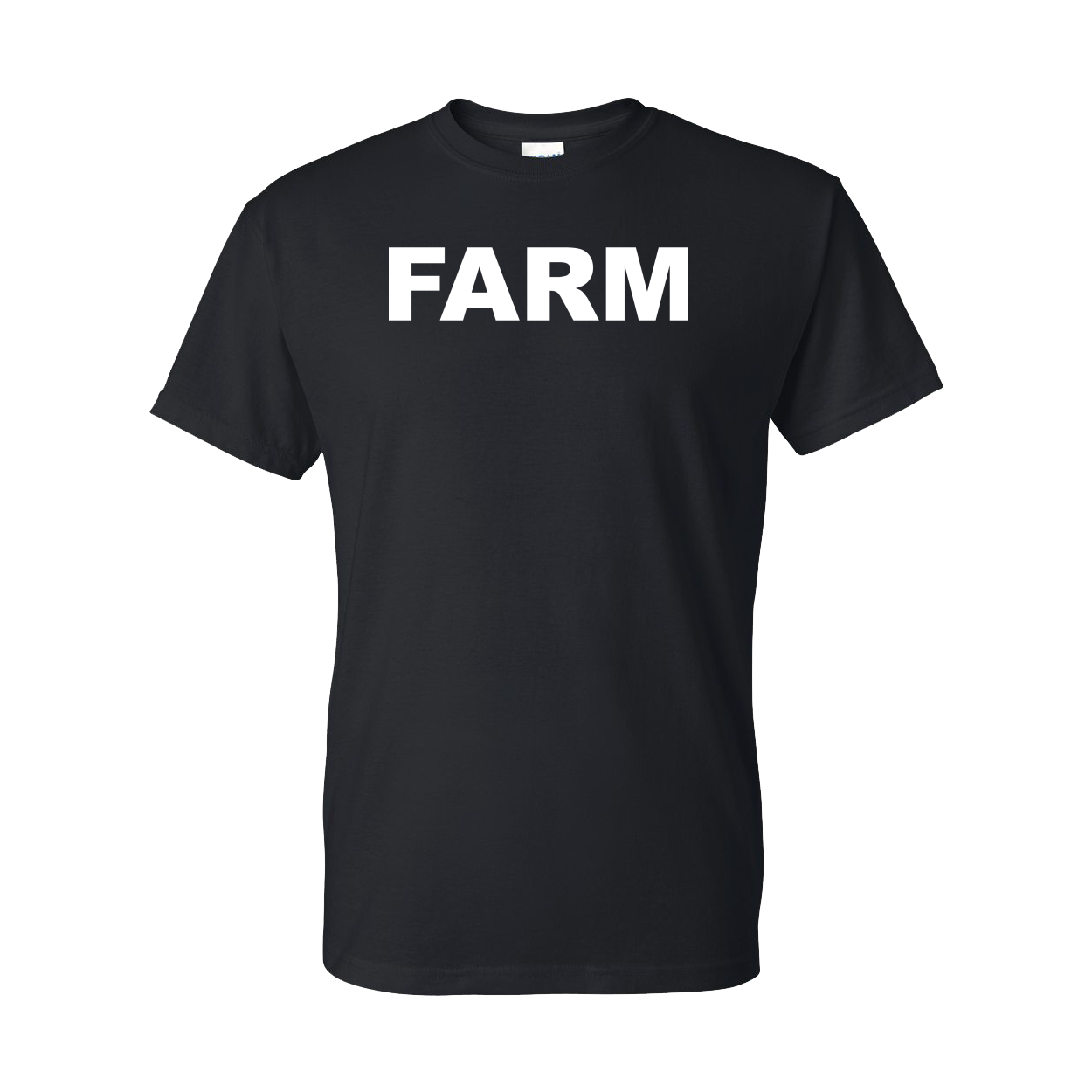 Farm Brand Logo Classic Dry Blend T-Shirt Black