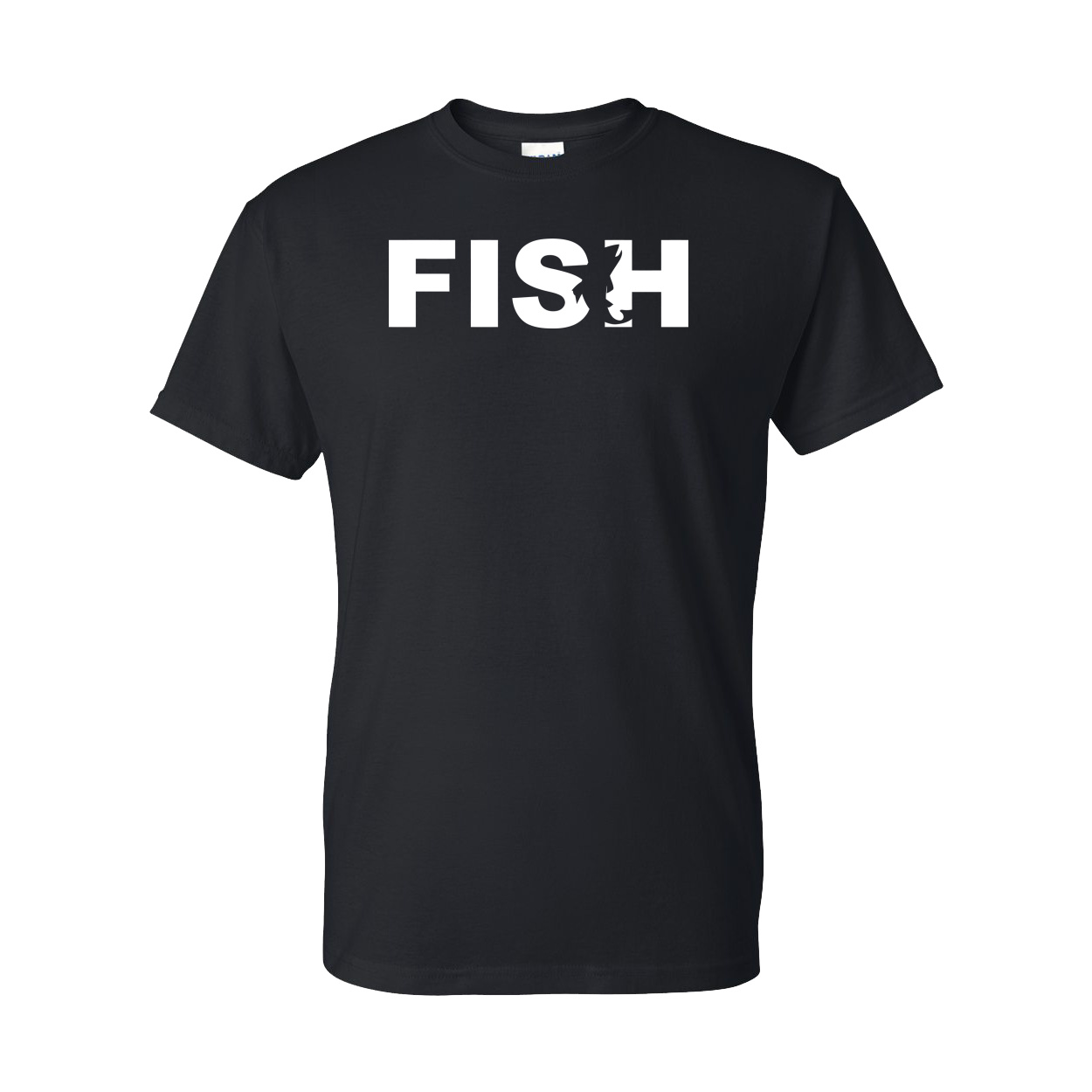 Fish Catch Logo Classic Dry Blend T-Shirt Black