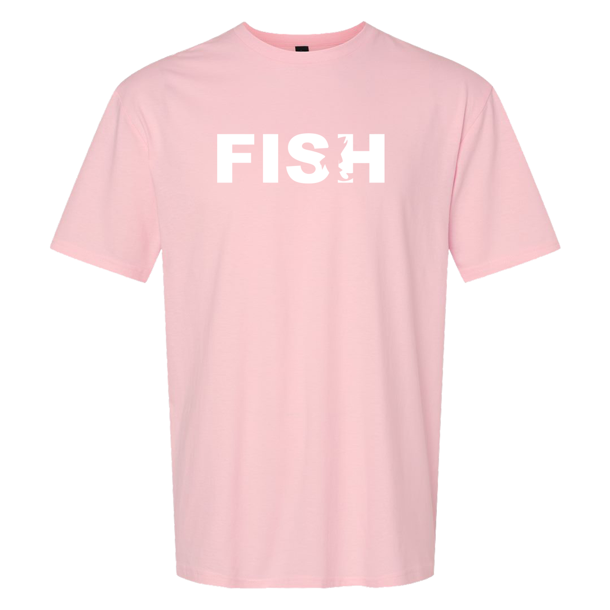 Fish Catch Logo Classic T-Shirt Light Pink