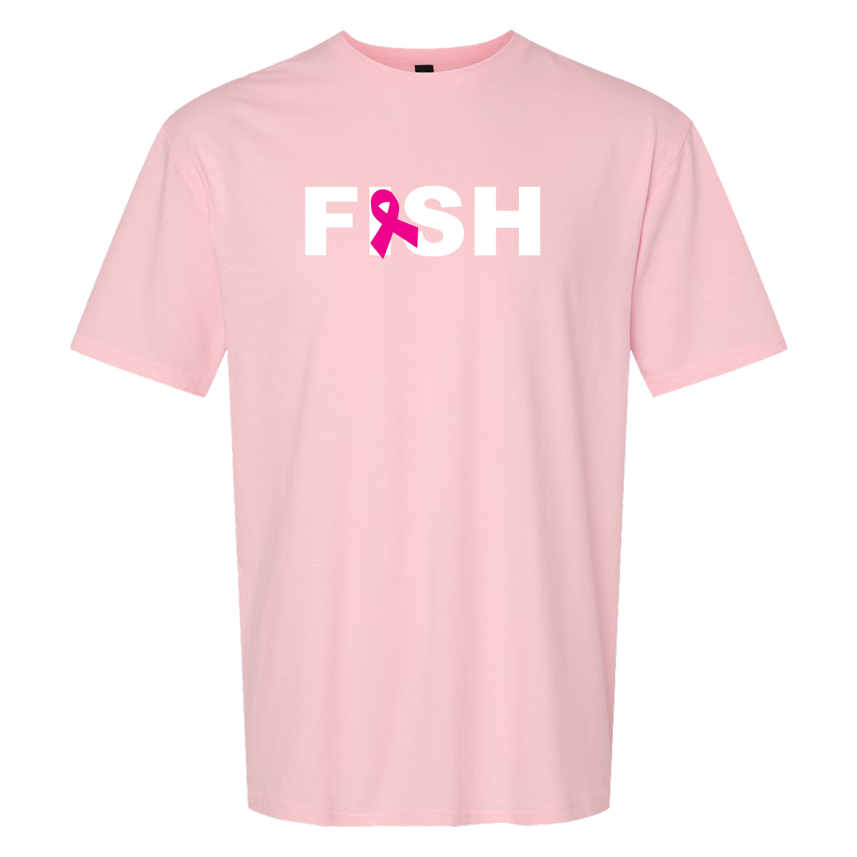 Fish Ribbon Logo Classic T-Shirt Light Pink