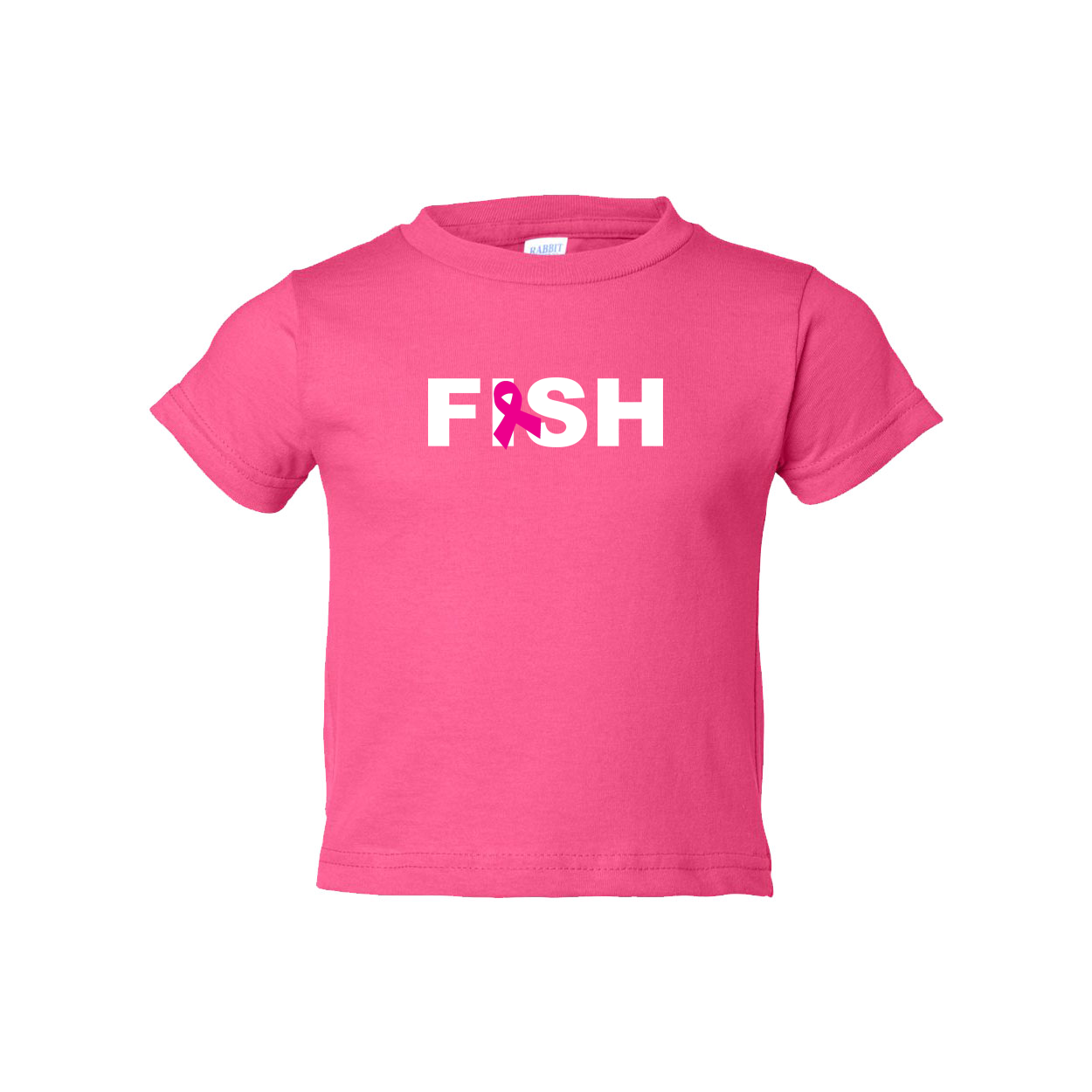 Fish Ribbon Logo Classic Toddler T-Shirt Pink