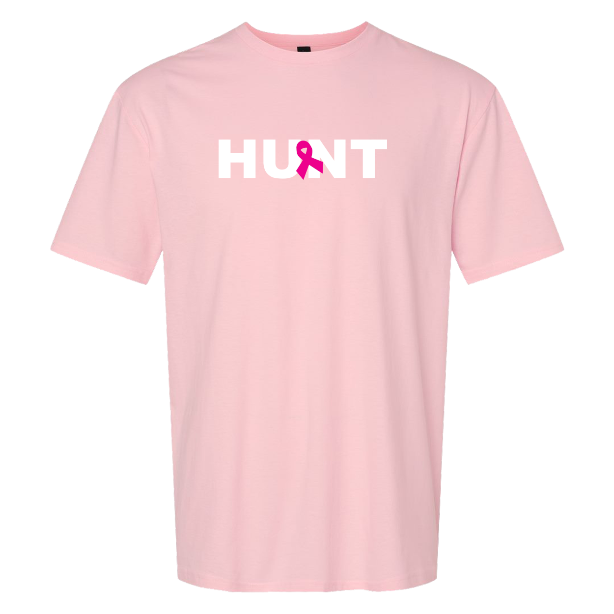 Hunt Ribbon Logo Classic T-Shirt Light Pink