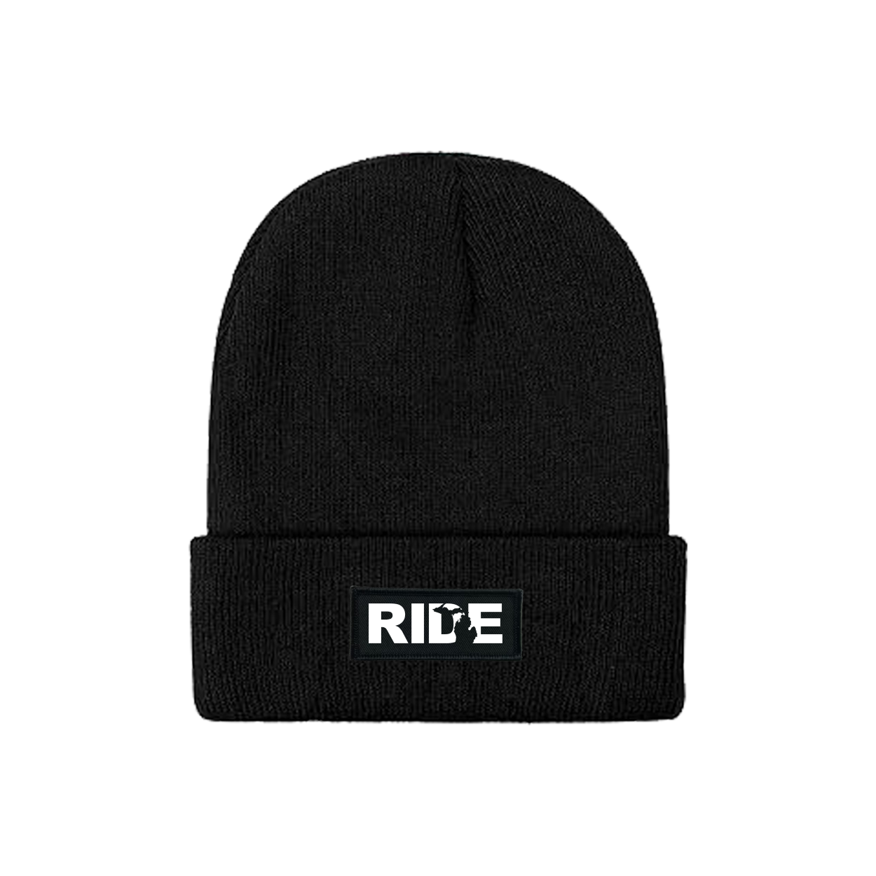 Ride Michigan Night Out Woven Patch Skully Youth Beanie Black