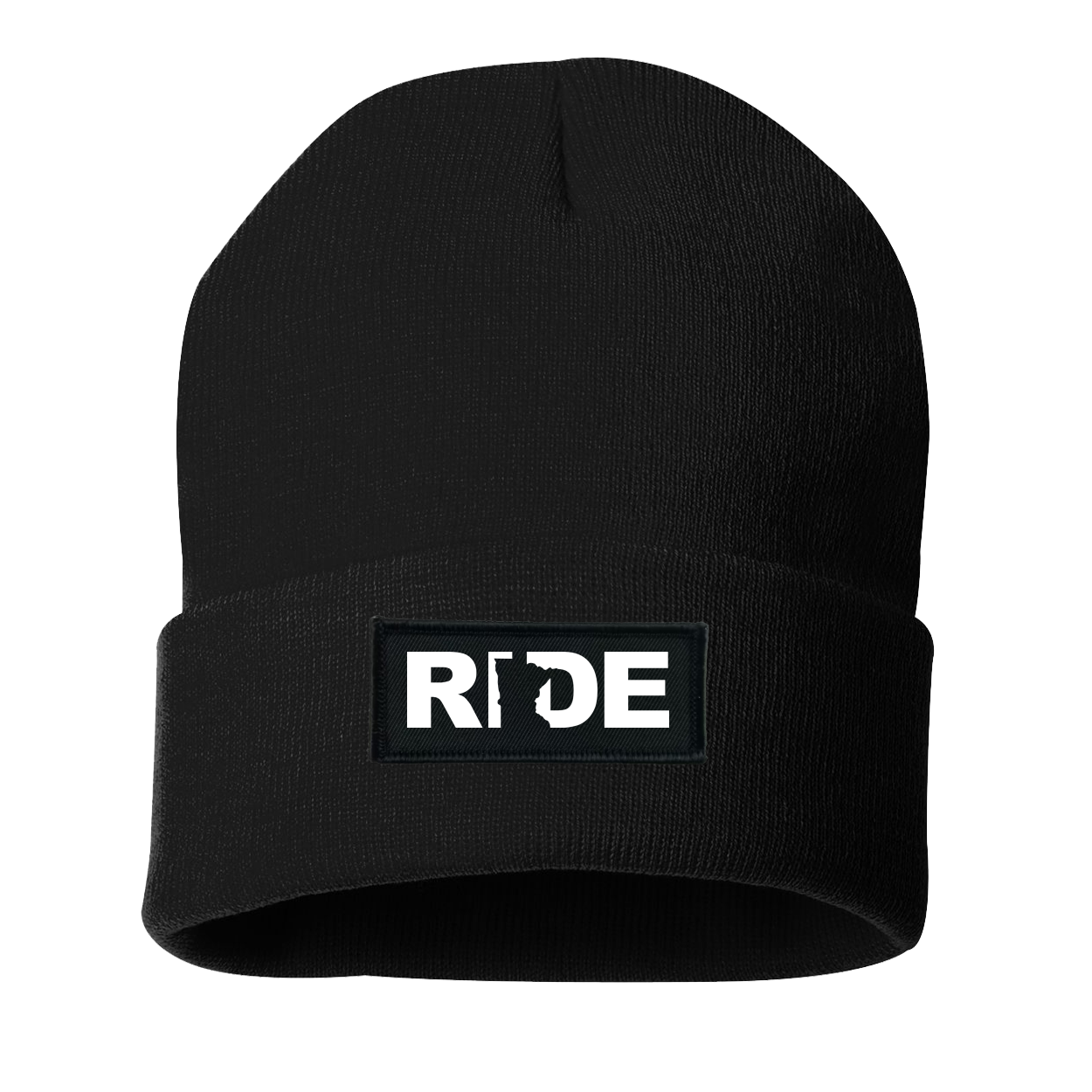 Ride Minnesota Night Out Woven Patch Roll Up Skully Beanie Black