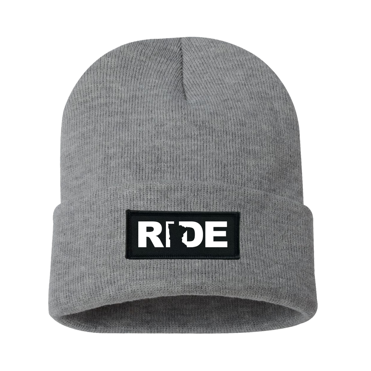 Ride Minnesota Night Out Woven Patch Roll Up Skully Beanie Heather Gray