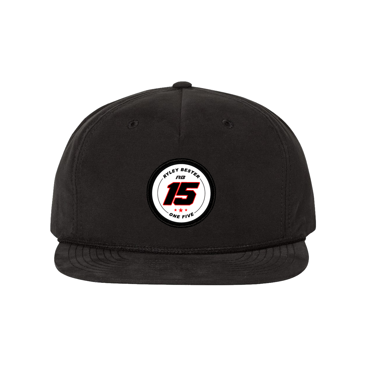 RB15 Classic Circle Patch Snapback Umpqua Hat Black/Black