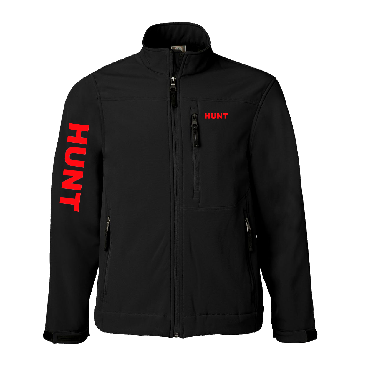 Hunt Brand Logo Classic Soft Shell Weatherproof Jacket (Red Logo)