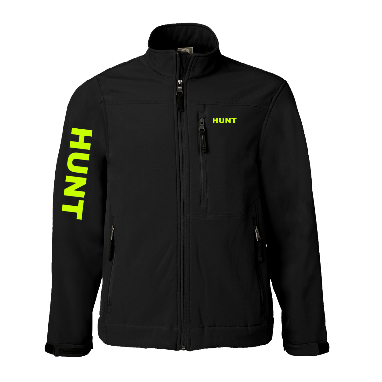 Hunt Brand Logo Classic Soft Shell Weatherproof Jacket (Hi-Vis Logo)