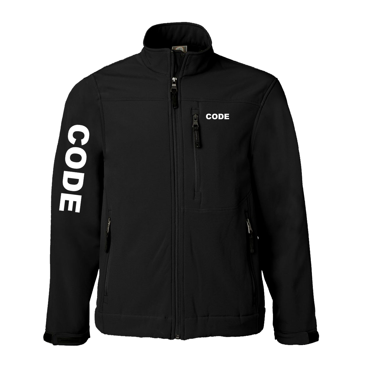 Code Brand Logo Classic Soft Shell Weatherproof Jacket