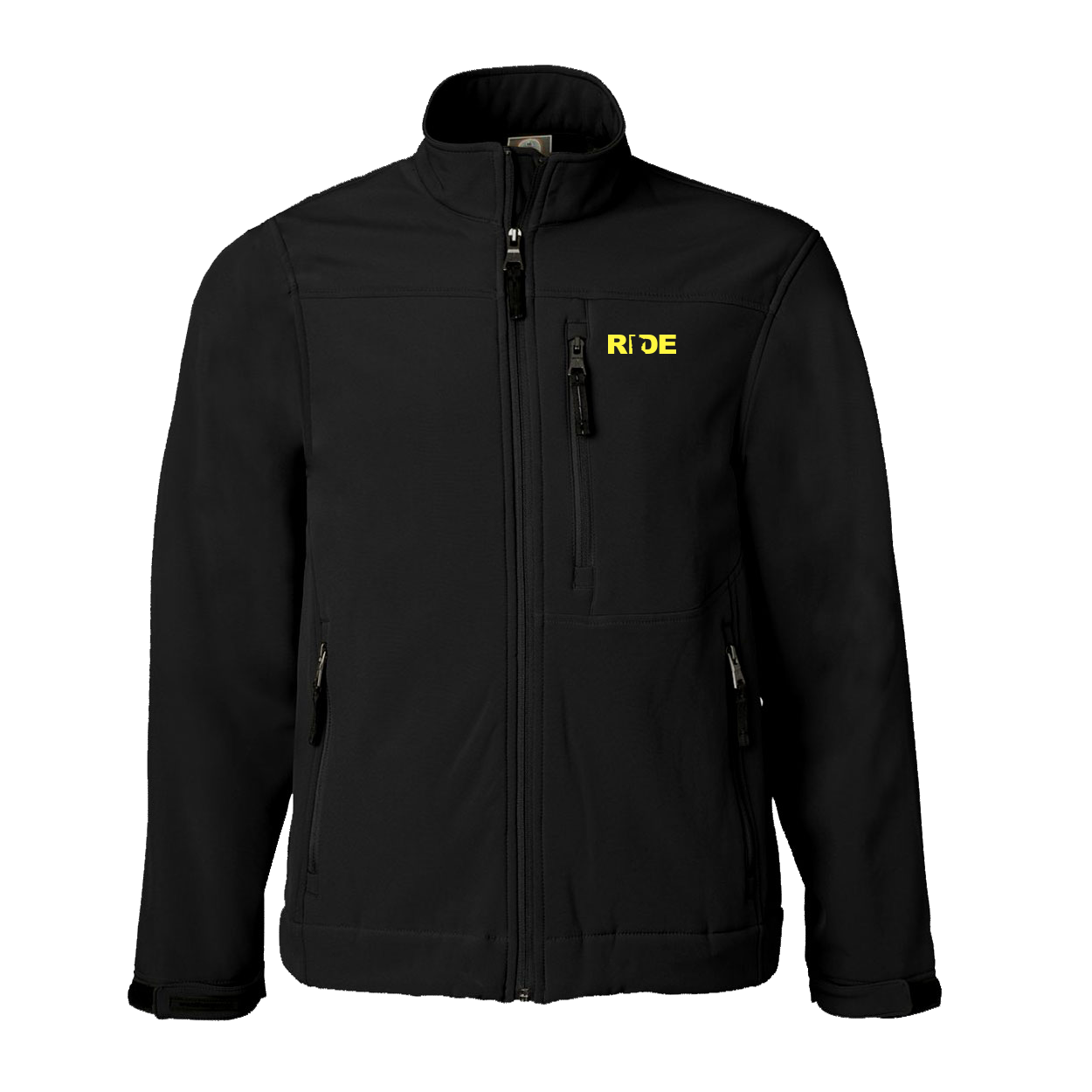 420 Brand Logo Classic Soft Shell Weatherproof Jacket (Yellow Logo)