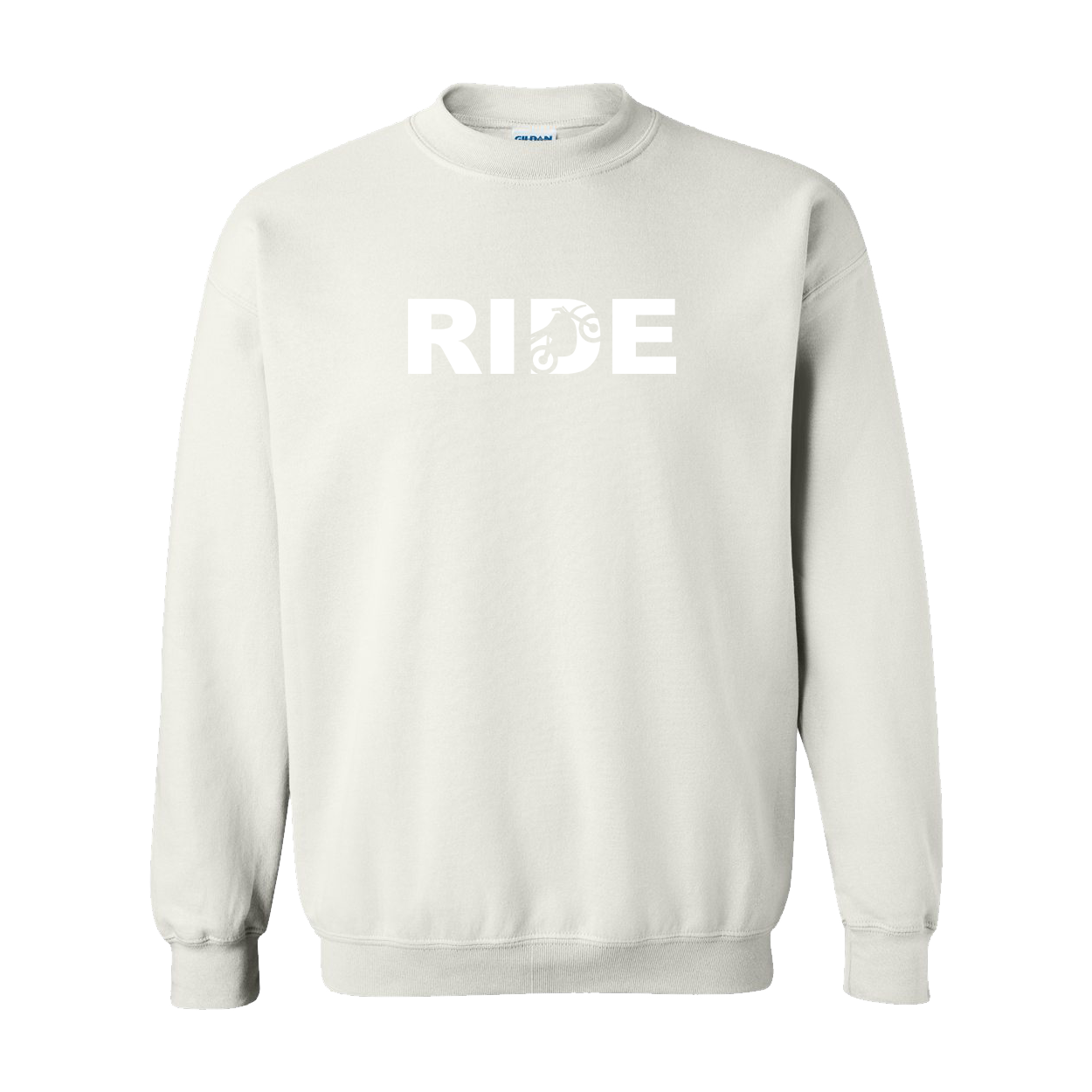 Ride Moto Logo Classic Crewneck Sweatshirt White