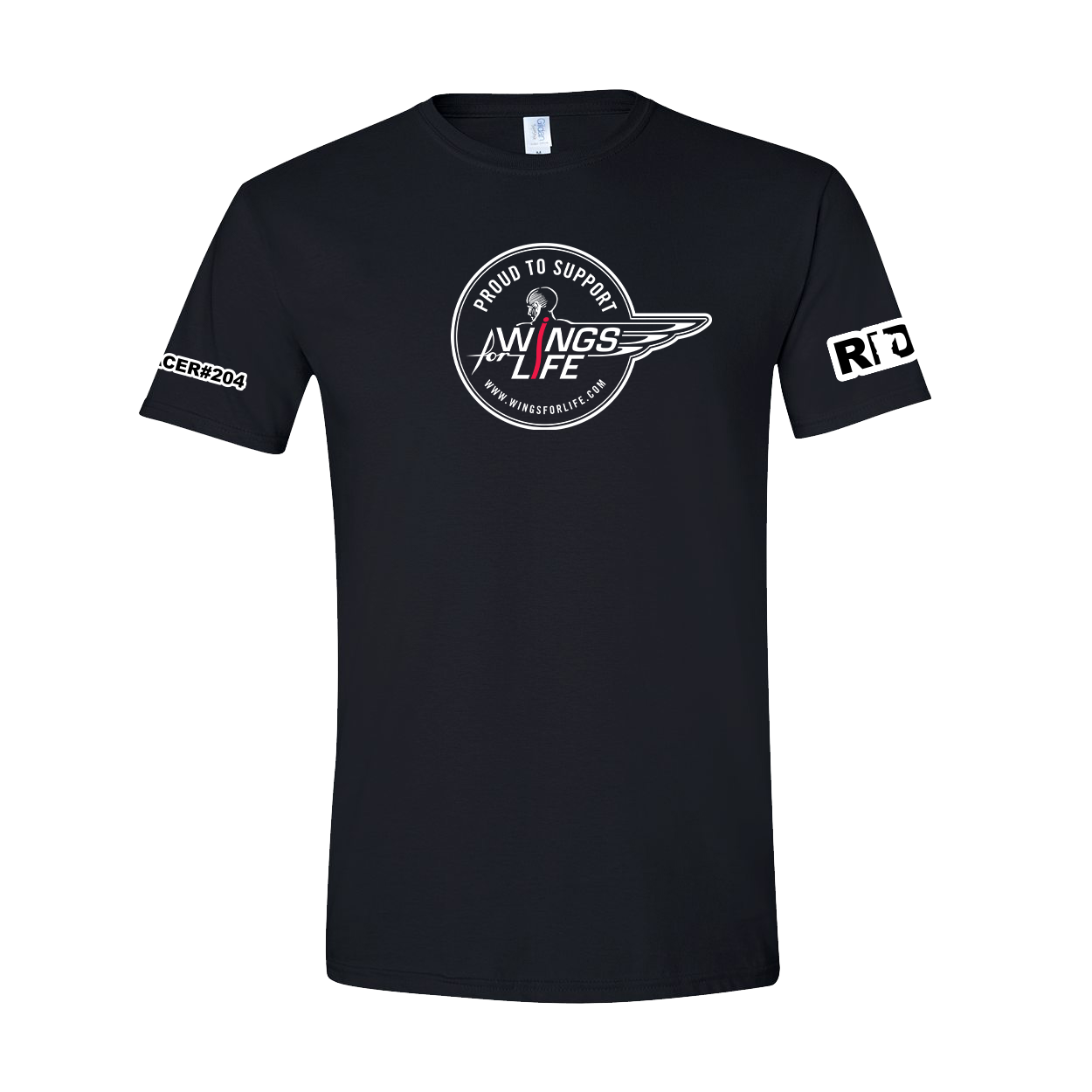 Raycer 204 Classic Wings For Life X Ride Minnesota T-Shirt Black