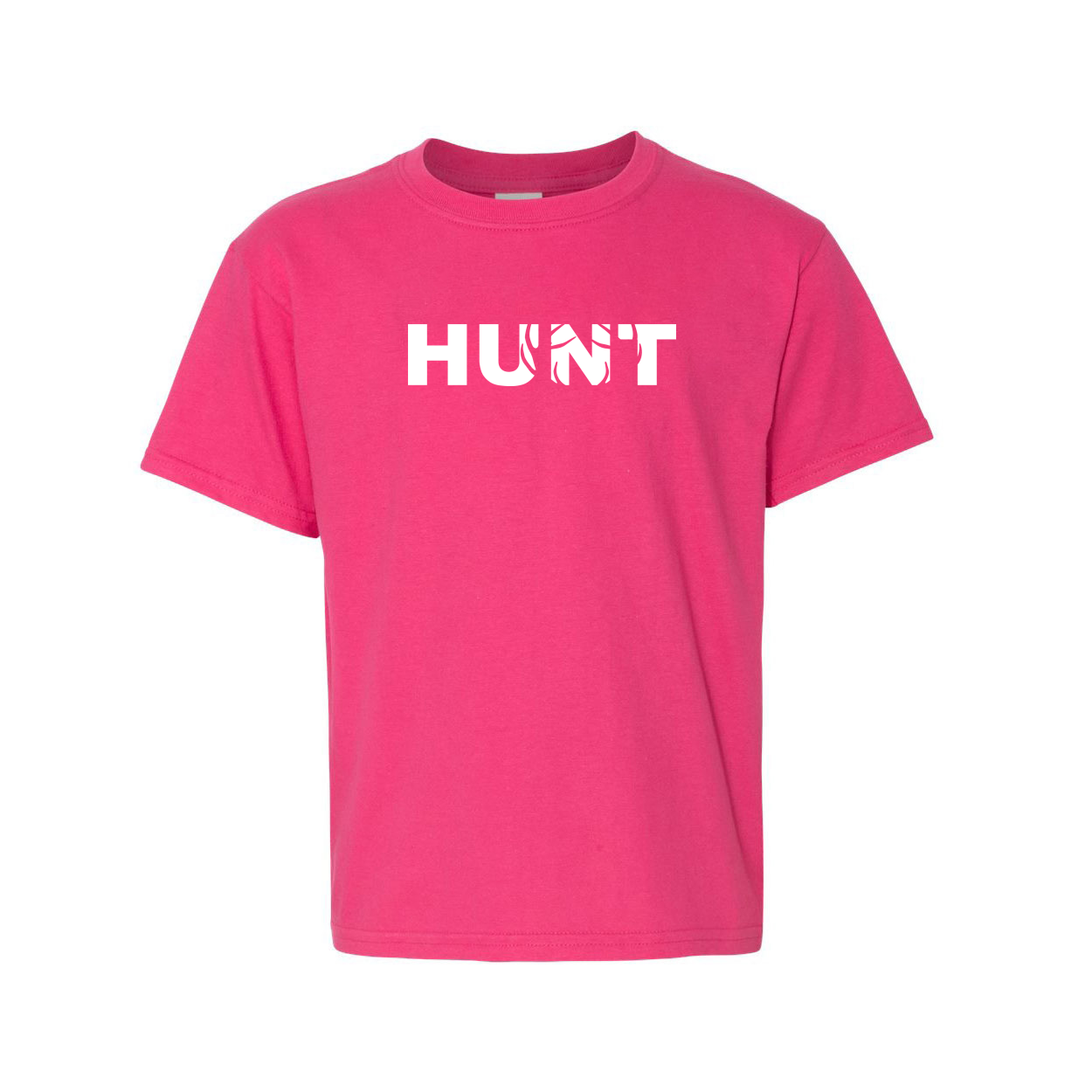 Hunt Rack Logo Classic Youth T-Shirt Pink