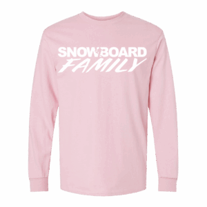 Snowboard Family Collection Classic Long Sleeve T-Shirt Light Pink
