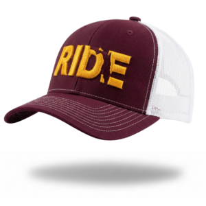 Ride Florida Classic Pro 3D Puff Embroidered Snapback Trucker Hat Maroon/Gold